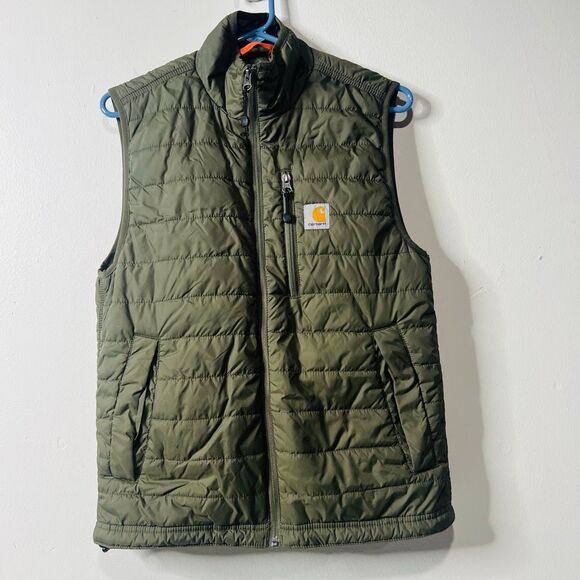 Carhartt Olive Green Quilted Vest Women’s Size Small - Picture 1 of 10